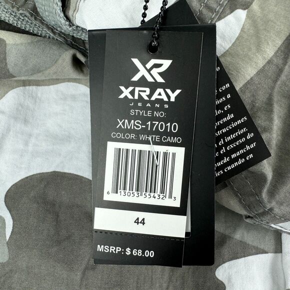 X-Ray Mens Belted D-Ring Camo Cargo Shorts Gray 44 - Picture 2 of 4